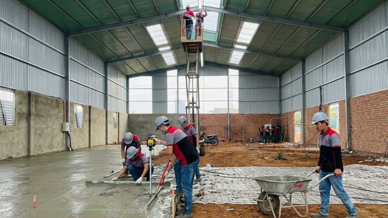 Tiêu chuẩn nền nhà xưởng