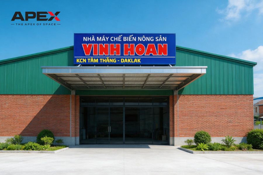 Dự án thi công Nhà máy chế biến Nông Sản Vinh Hoan